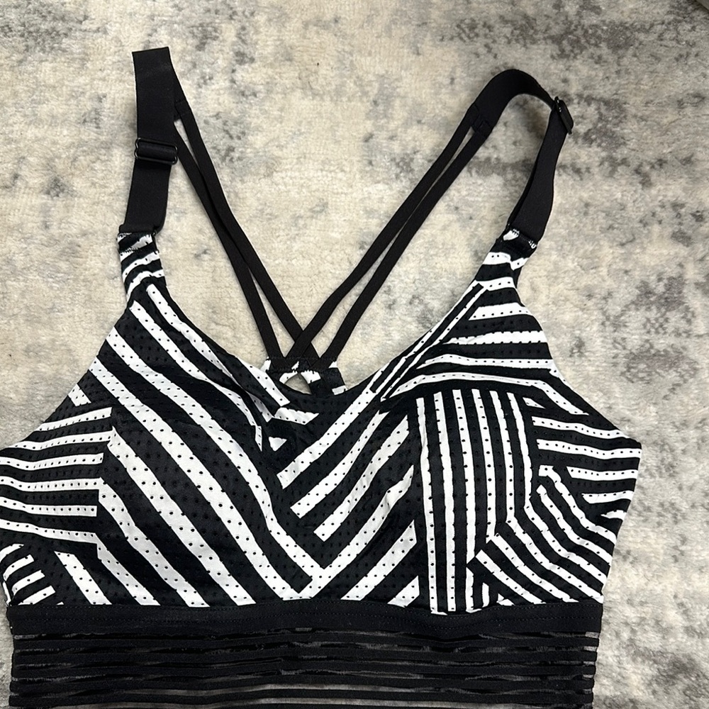 Black and White Striped Women's Intimate Top
